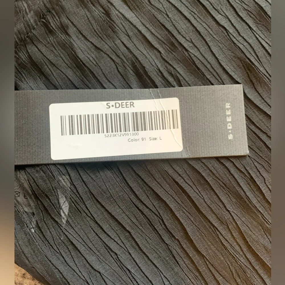 S・DEER Women's Double V Neck Dress, Formal Midi dress size large - Picture 5 of 6